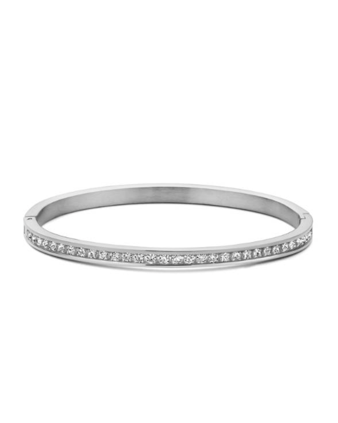 Bangle With Rows Of Zirconia Stones