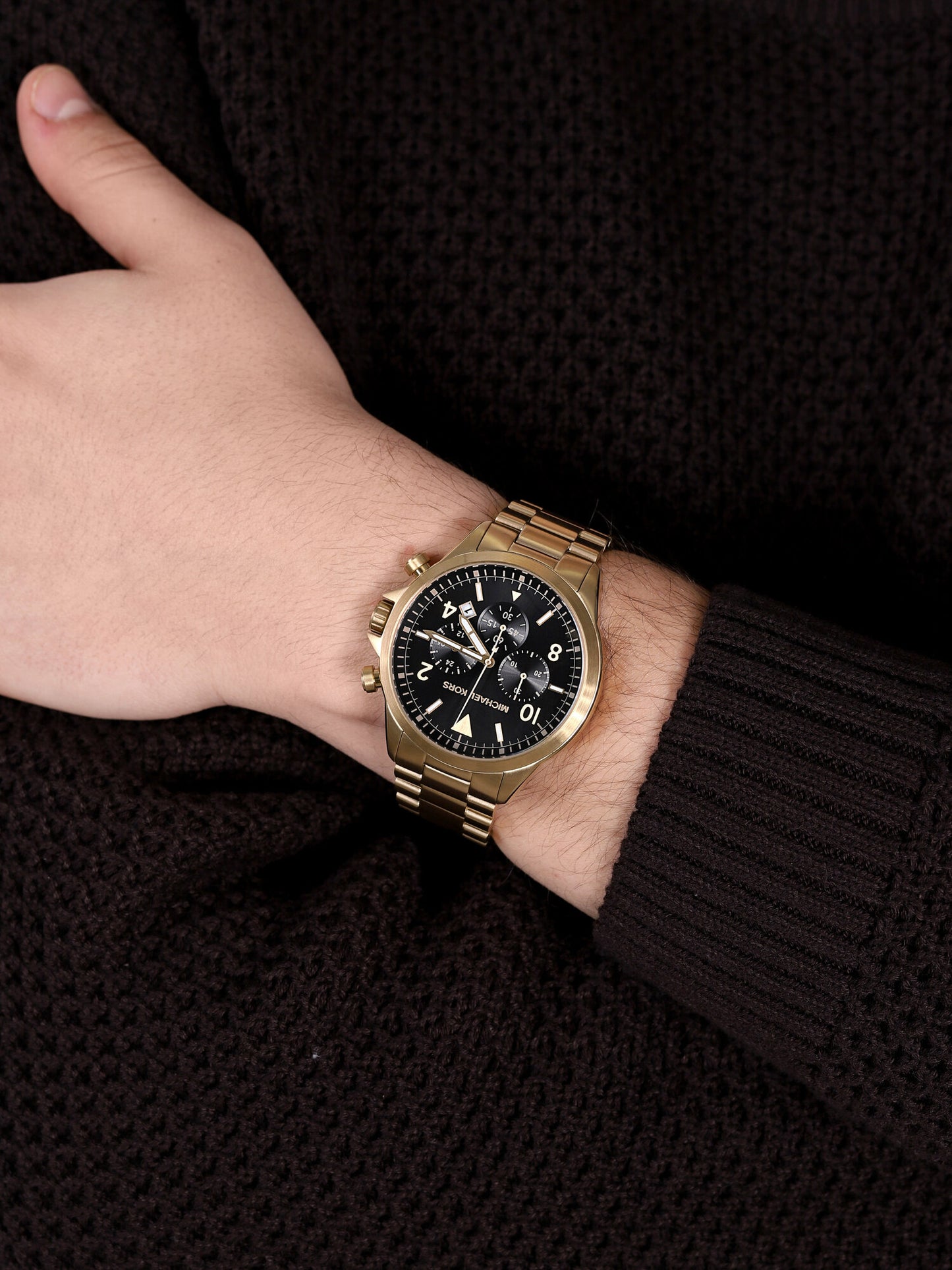 MICHAEL KORS Gage Chronograph Gold-Tone Steel Watch