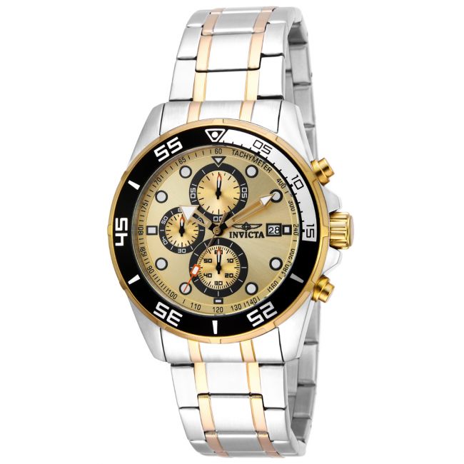 INVICTA
Specialty Chronograph Gold Dial Two-tone Men's Watch