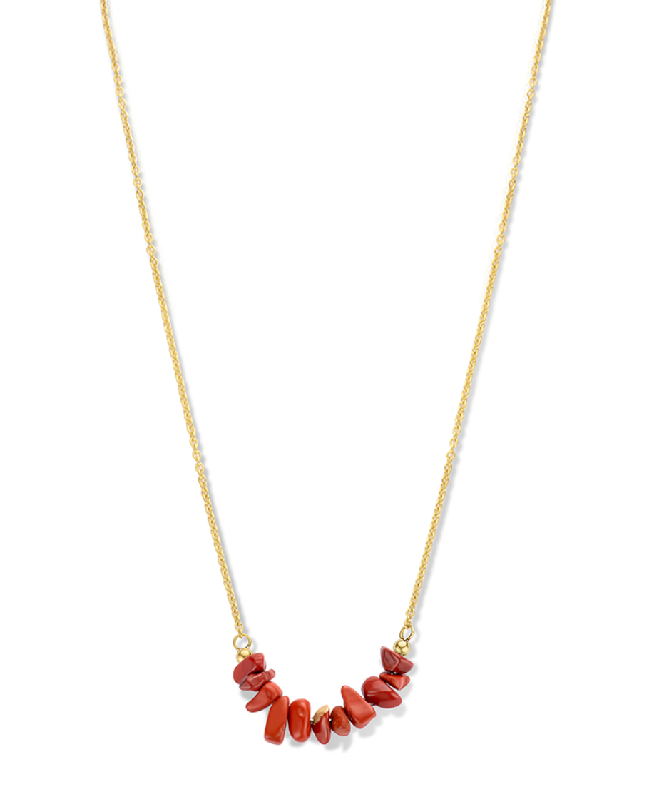 Chain Necklace With Irregular Stones